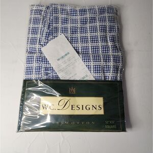 W.C. Designs 100% cotton 52"x52" square tablecloth vintage